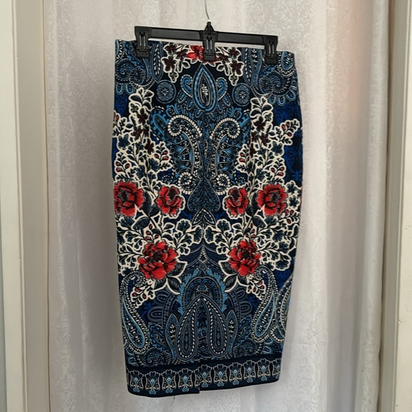 ECI STRETCH BOHO PENCIL SKIRT Sz:S - Picture 2 of 10